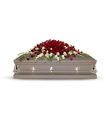 Garden of Grandeur Casket Spray from Fabbrini's Flowers in Hoffman Estates, IL